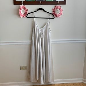 NWT Silk and Salt OS pearl white dress one size